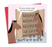 Twizler - Funny Card - So Many Shoes - Funny Birthday Card for Women - Blank Card Inside for Her - Wife Happy Birthday Card Mum Sister Daughter - Mother's Day Card - Anniversary Card