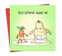 Twizler Funny Card with Butternut Squash - Humour Happy Birthday Card - Blank Inside - Fathers Day - Mothers Day - Valentines - Teenager - Get Well Soon