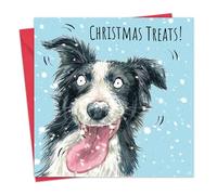 Twizler Funny Christmas Card Dog Treats - Humour Merry Xmas Card from the Dog - Mens Christmas for Him Husband Dad Son - Womens Xmas for Her Wife Mum Daughter
