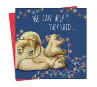 Twizler Funny Christmas Card Polar Bears - Merry Christmas Cards Funny - Xmas Card - Mens Christmas Card for Him Husband Dad Son - Womens Christmas Card for Her Wife Mum Daughter