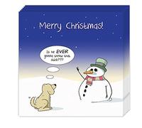 Twizler Funny Christmas Cards Pack of 10 - Dog & Stick Design - Funny Christmas Cards Multipack - 10 Pack of Christmas Cards - Merry Christmas Cards - Dog Christmas Cards Pack