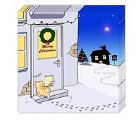 Twizler Funny Christmas Cards Pack of 12 - Drunk Cat Design - Funny Christmas Cards Multipack - 12 Pack of Christmas Cards - Merry Christmas Cards - Cat Christmas Cards Pack