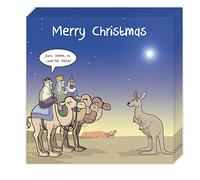 Twizler Funny Christmas Cards Pack of 12 - Three Wise Men Design - Funny Christmas Cards Multipack - 12 Pack of Christmas Cards - Merry Christmas Cards