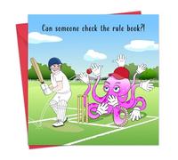 Twizler Funny Cricket Birthday Card for Men - Humour Cricket Birthday Card for Him - Blank Inside