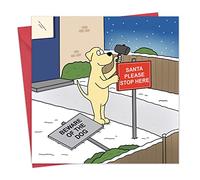 Twizler Funny Dog Christmas Card - Funny Christmas Card From The Dog - Mens Merry Xmas for Him Husband Dad - Womens Xmas for Her Wife Mum