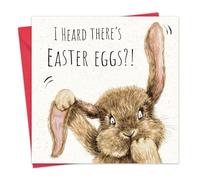 Twizler Funny Easter Card - Bunny - Happy Easter Cards for Mum Dad Nan Grandad - Greetings for Son Daughter Grandson Granddaughter Friend