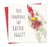 Twizler Funny Easter Card - Chicken - Happy Easter Cards for Mum Dad Nan Grandad - Greetings for Son Daughter Grandson Granddaughter Friend