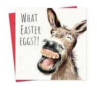 Twizler Funny Easter Card - Donkey - Happy Easter Cards for Mum Dad Nan Grandad - Greetings for Son Daughter Grandson Granddaughter Friend