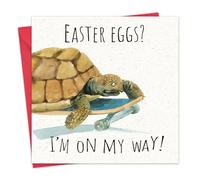 Twizler Funny Easter Card - Tortoise - Happy Easter Cards for Mum Dad Nan Grandad - Greetings for Son Daughter Grandson Granddaughter Friend