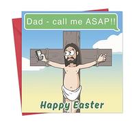 Twizler Funny Easter Card with Call Me ASAP Design - Happy Easter Card - Wife Mum Husband Dad - Daughter Son - Granddaughter Grandson