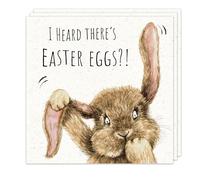 Twizler Funny Easter Cards Pack of 3 - Bunny Design - Easter Cards Multipack - 3 Pack of Easter Cards - Happy Easter Cards
