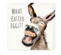 Twizler Funny Easter Cards Pack of 3 - Donkey Design - Easter Cards Multipack - 3 Pack of Easter Cards - Happy Easter Cards