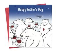 Twizler Funny Father's Day Card - Bugger Bear - Funny Fathers Day Card - Father's Day Card Funny
