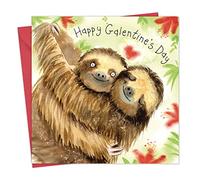 Twizler Galentines Day Card For Her with Sloths - Galentines Day Card Friend - Galentines Card Girlfriend - Galentines Day Card Best Friend - Galentines Day Gift For Her