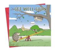 Twizler Get Well Soon Card Funny Hedgehog Bugger - Funny Get Well Card