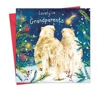Twizler Grandparents Christmas Card with Polar Bears - Merry Xmas Great Grandparents - Happy Christmas Nan & Grandad Granny & Grandpa Nanny & Gramps