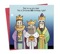 Twizler Merry Christmas Card with Three Wise Men - Happy Christmas Card - Xmas Card - Funny Christmas Card - Womens Christmas Card - Mens Christmas Card - Male Christmas Card - Female Christmas Card