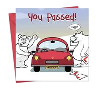 Twizler Passed Driving Test Card Funny Bugger Bear - Funny You Passed Card