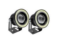 TWMEU 2.5inch Angel Eyes Halo Ring 12v Auto Modified Car LED Fog Light Headlight Bulb Projector Led COB Auto DRL For Lada Off Road Driving Lamp Fog Light(Green-Angel Eye)