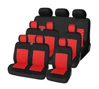 TWMEU Car Seat Covers 9 Seater Bus Seat Covers Dirt Resistant Car Seat Protectors Multiple Colours Seat Protector(Red-9PCS)