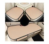 TWMEU Car Seat Covers Breathable Ice Silk Car Seat Cushion Non-slip And Wear-resistant Solid Color Ice Silk Car Seat Cover Universal Fit Most Cars Seat Protector(Beige three-piece)