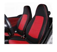 TWMEU Car Seat Covers For Smart 451 For Fortwo 2009-2014 Car Seat Covers Protector All-Inclusive Breathable Cushion Season Interior Styling Accessories Seat Protector(Black red)