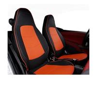 TWMEU Car Seat Covers For Smart 451 For Fortwo 2009-2014 Car Seat Covers Protector All-Inclusive Breathable Cushion Season Interior Styling Accessories Seat Protector(Black orange)