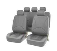TWMEU Car Seat Covers PU Leather Auto Five Seats Covers Full Set Car Seat Cover Universal Fit Interior Accessories Seat Cushion Protector Seat Protector(1 X Gray set)