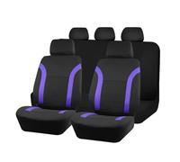 TWMEU Car Seat Covers Universal Breathable Seat Covers Air Mesh Fabric Splicing With Polyester Fabric Fit For Most Car Suv Accessories Interior Seat Protector(Purple 5 seat)