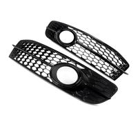 TWMEU For A6 C6 For S-line 2008-2011 Front Bumper Fog Light Lamp Cover Framework Grille Black A Pair Foglight Covers Grille Driving Lamp Fog Light