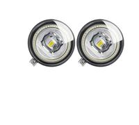 TWMEU For Chrysler 300 2007-2009 H10 9005 Car Front Fog Daytime Running Lamp Accessories 2 X LED Fog Light With Angel Eye DRL Driving Lamp Fog Light(White and Blue)