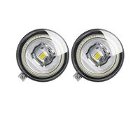 TWMEU For Chrysler 300 2007-2009 H10 9005 Car Front Fog Daytime Running Lamp Accessories 2 X LED Fog Light With Angel Eye DRL Driving Lamp Fog Light(White and White)