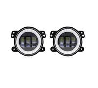 TWMEU For Dodge For Journey 2009~2013 With White Halo Ring DRL Angel Eyes Lamp 30W Fog Lights Car LED 4 Inch Front Bumper Fog Light Driving Lamp Fog Light(2 Pcs Lights)