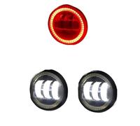 TWMEU For Infiniti For QX60 2014 2015 2 Pcs Car Driver + Passenger LED Fog Light Angel Eye DRL 30W H11 Fog Daytime Running Lamp 6000LM Driving Lamp Fog Light(White and Red)