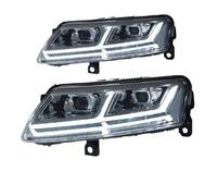 TWMEU Headlight Assembly For A6L 2005-2011 Car Headlights Retrofit Headlight Assembly LED Daytime Running Lights Streaming Turn Signal Lens Head Lamp Assy(2 pcs silver)