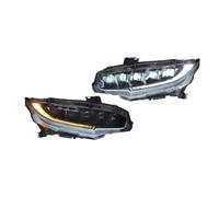 TWMEU Headlight Assembly For Civic 10th 2016-2020 Full LED Headlight Car Front Lamp Hatchback With Amber Sequential Turning Signal Head Lamp Assy