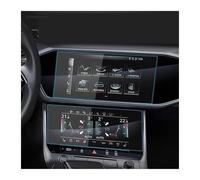 TWMEU Navigation Screen Protector For A6 For A7 2019-2024 Tempered Glass Protector Car GPS Navigation And Instrument Panel LCD Screen Protective Film GPS Car Navigation Film(Up and down)