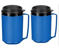Two 12 oz Insulated Coffee Mugs like the Classic Aladdin Mugs by Thermo Serv (blue)