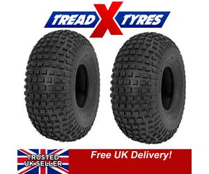 Two 145/70-6 Kenda K290 Scorpion 145/70r6 ATV/Quad 4PLY Tubeless Knobbly Tyres