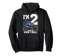 Two 2yr 2nd Birthday Monster Truck 2 Year Old Boys Gifts Pullover Hoodie