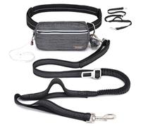 Two 4-in-1 Hands Free leashes with Dog Walking Fanny Pack,Waist Leash for Large Dogs