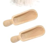 Two 5.5 Inch Wood Scoops for Kitchen and Personal Care Use