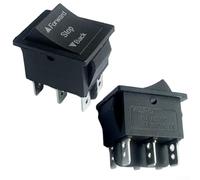 Two 6V 12V 24V Forward Reverse Switches for Ride-On Toys Rocker Style On Off On for Electric Kids Vehicles (Forward stop back)