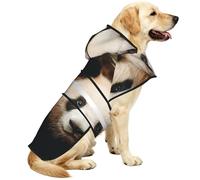 Two Adorable Panda Cubs Waterproof Dog Raincoat And Rain Jacket For Small Medium Large Dogs With Reflective Stripes And Adjustable Belly Strap