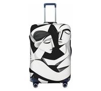 Two Angels with Wings Elastic Travel Luggage Covers Dustproof Scratch-Resistant Suitcase Protector Fit 22-24 Inch