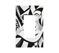 Two Angels with Wings Light Switch Wall Plate Faceplate Cover Single Rocker 1 Gang Decorator Outlet Receptacle Covers for Home Kitchen Room Bathroom Decor