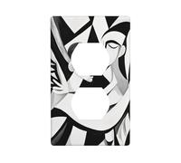 Two Angels with Wings Outlet Cover Light Switch Cover Decorative 1 Gang Wall Plate for Kitchen Room Bathroom Size 7x11.4cm