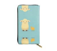 two animals Printed leather wallet, 7.5 x 4.1-inch long credit card holder, portable travel cash wallet