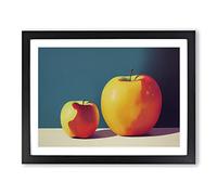 Two Apples Fruit Vol.1 Framed Print | A3 Black Framed Wall Art | Ready to Hang | Modern Food Picture | Living Room Bedroom Lounge Office