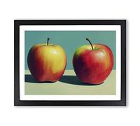 Two Apples Fruit Vol.2 BLK Framed Print | A3 Black Framed Wall Art | Ready to Hang | Modern Food Picture | Living Room Bedroom Lounge Office